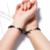 ZG Couple Match Adjustable Bracelets Sun Moon Magnetic Set