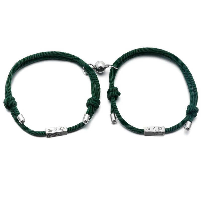 Sun Moon Magnetic Bracelet Sets Adjustable Couple Relationship Love