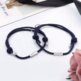 ZG Couple Match Adjustable Bracelets Sun Moon Magnetic Set
