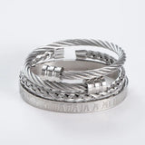 ZG Retro Roman Numeral Stainless Steel Men's Bracelet