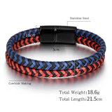 ZG Men's Bracelet Punk Style Stainless Steel Magnetic Buckle Jewelry