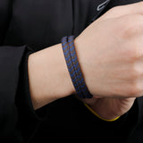 ZG Men's Bracelet Punk Style Stainless Steel Magnetic Buckle Jewelry