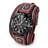 ZG Men's Leather Bracelet Quartz Watch