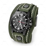 ZG Business Men's Leather Bracelet Watch