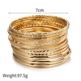 Bohemian Wind Multi-layer Alloy Bracelets Set