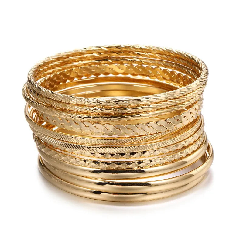 Bohemian Wind Multi-layer Alloy Bracelets Set