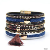 Denim Ladies Bracelet Magnetic Buckle Bangle Jewelry