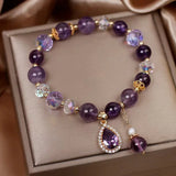 Crystal Bracelet Pink Purple Rhinestone Bangle Jewelry