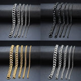 Men's Gold-plated Stainless Steel Cuban Chain Bracelet