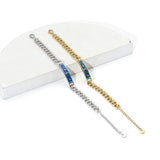 ZG Stainless Steel Bracelet Moon Enamel Glaze Curved Bracelet Jewelry