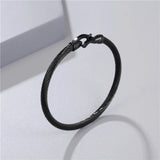Titanium Steel Bracelet for Men Stainless Steel Bangle Jewelry