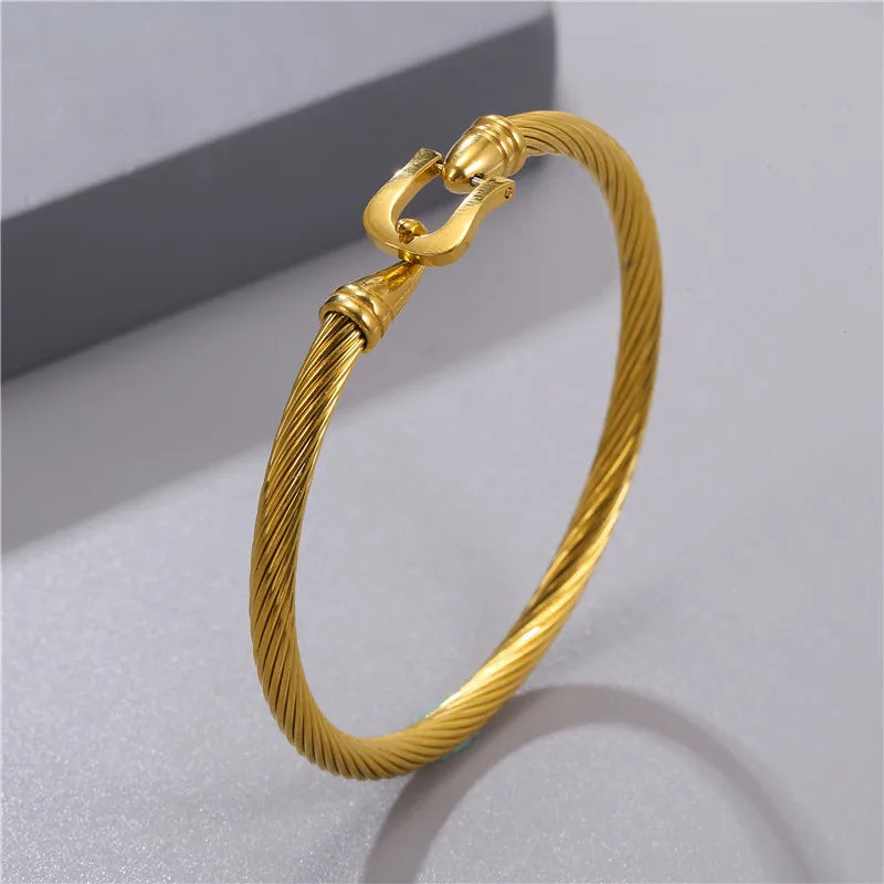 Titanium Steel Bracelet for Men Stainless Steel Bangle Jewelry