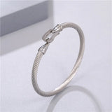 Titanium Steel Bracelet for Men Stainless Steel Bangle Jewelry