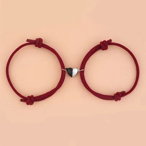 Heart Rope Couple Bracelet Magnetic Attraction Adjustable Friendship Jewelry