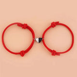 Heart Rope Couple Bracelet Magnetic Attraction Adjustable Friendship Jewelry
