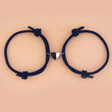 Heart Rope Couple Bracelet Magnetic Attraction Adjustable Friendship Jewelry