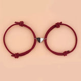Heart Rope Couple Bracelet Magnetic Attraction Adjustable Friendship Jewelry