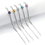 Women's Heart-shaped Zircon Gemstone Bracelet