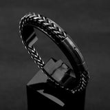 ZG Vintage Chain Link Men Bracelet Stainless Steel Motorcycle Bracelets