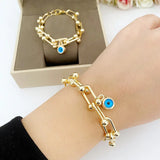 Retro Devil's Eye Charms Bracelet U-shaped Chain Jewelry