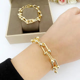 Retro Devil's Eye Charms Bracelet U-shaped Chain Jewelry