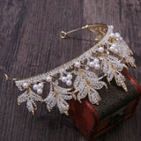 ZG1312 Princess Pearls Crystal Tiaras Crown
