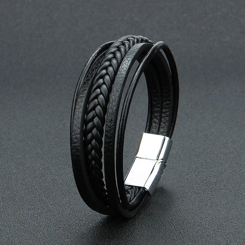 Vintage Punk Leather Bracelet for Men