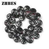 12mm Hematite Life Tree Coin Spacer Beads for Jewelry Making