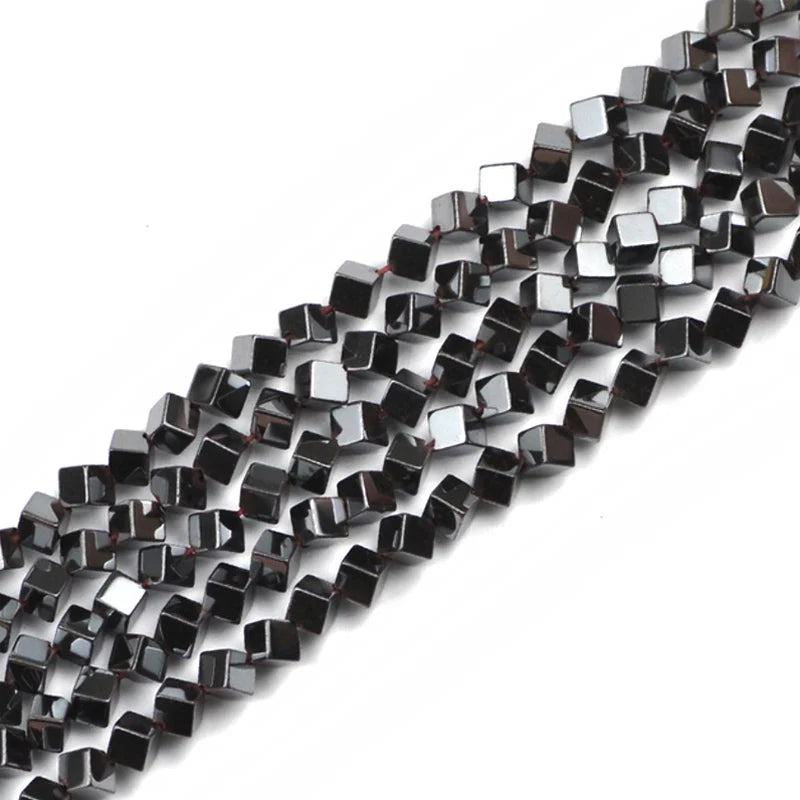 4/6MM Hematite Cube Square Spacer Beads for Jewelry Making