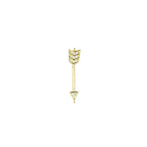 4PCS CZ Arrow Pendant Inlay Zircon Spacers Charms Beads DIY Jewelry Making