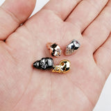 4PCS Zircon Metal Skull Pendant Spacers for Jewelry Making