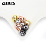4PCS Zircon Metal Skull Pendant Spacers for Jewelry Making