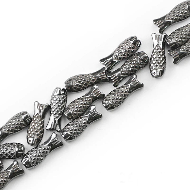 Hematite Fish Spacers Beads for Jewelry Making