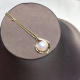 ZHBORUIN Freshwater Pearl Pendant Necklace Vintage Charm Chain Woman Girl Gift