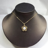 Freshwater Pearl Flower Choker Necklace Pendant For Women Party Jewelry