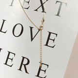 Natural Freshwater Pearl Necklace Feather Pendant Chain