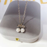 Cherry Pearl Pendant Natural Freshwater Pearl Necklace Silver Jewelry Gift