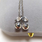 Cherry Pearl Pendant Natural Freshwater Pearl Necklace Silver Jewelry Gift