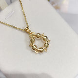 Freshwater Pearl Necklace Mini Pearl Jewelry Wreath Pendant Chain