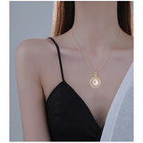 ZHBORUIN Flower Pearl Necklace Real Freshwater Pearl Pendant Jewelry