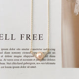 ZHBORUIN V Pearl Pendant Necklace 14K Plating