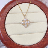 ZHBORUIN Mini Pearl Pendant Freshwater Pearl Necklace Women's Gift
