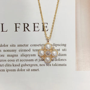 ZHBORUIN Mini Pearl Pendant Freshwater Pearl Necklace Women's Gift