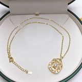 ZHBORUIN Pearl Necklace Handbag Shape 14k Plating Women Choker Pendant