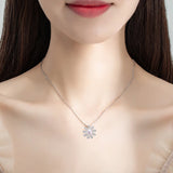 ZHBORUIN Daisy Pearl Pendant 925 Silver and 18K Plating Jewelry