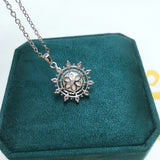 ZHBORUIN Pearl Necklace Freshwater Pearl Sun Light Pendant Choker 14k Plating