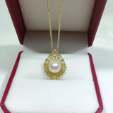 Natural Freshwater Pearl Pendant Vintage Pearl Necklace