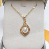 Genuine Pearl Pendant 925 Silver Choker Necklace