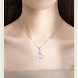 Genuine Pearl Pendant 925 Silver Choker Necklace