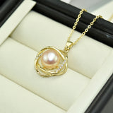 925 Silver Pearl Necklace Choker Pendant Jewelry